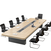 企采严选 2m*1.1m*0.75m E0级板材会议桌椅组合(桌1/椅6)(套)