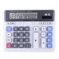 晨光(M&G)文具热门商品电脑按键计算器 太阳能双电源桌面计算机 12位大屏幕计算机 单个装ADG98117