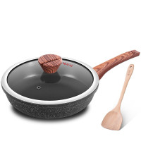 炊大皇炒锅平底锅牛排深煎锅不粘锅耐磨易洁26cm 电磁炉通用 B50137