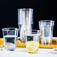 芳草地 一次性杯子225ml*100只 航空杯饮水杯招待茶杯直筒硬塑饮料