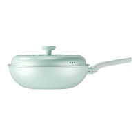 炊大皇炒锅不粘锅易洁平底多用炒菜锅30cm磁炉通用糯米团绿NM30CGL