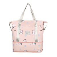 乐活旅行旅行包行李袋大容量手提待产收纳袋便携式可套拉杆印花扩容大包