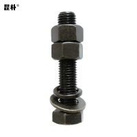 昆朴 发黑外六角螺栓螺母平垫弹垫套装4.8级 M22*90 个