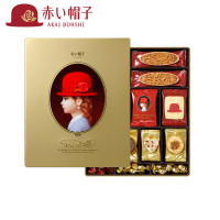 红帽子曲奇饼干66枚礼盒567.5g金色