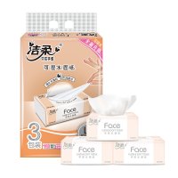 洁柔PR069-03抽纸粉Face强韧3层135抽/包3包/提(单位:提)