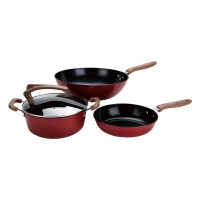 赫曼德马尔斯不粘锅三件套 HM-TZ116 汤锅24CM煎锅24CM炒锅32CM
