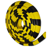 黄黑警示防撞条 泡沫防撞条5米平板款工厂用 施工车辆警示贴防撞条 墙壁护角 黄黑平板5米