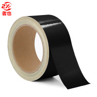 者也 警示反光膜胶带 车间分区贴纸设备标识贴交通安全警示条 5CM*33M[黑色]