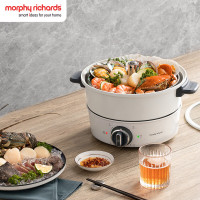 摩飞电器(Morphyrichards)升降电火锅多功能料理锅鸳鸯火锅专用锅烤肉蒸煎炖电煮锅分体式4L大容量MR9090