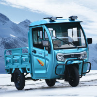 宗申电动三轮车电瓶车全封闭驾驶室农用拉货大功率货车快递车1.5m车厢+强动力 60V50A锂电池 约120-140里