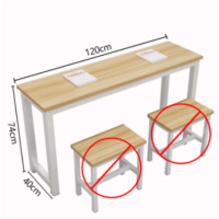 1.2米*0.4米双人单层培训桌(注:1.6cm厚台面) 单桌不含椅子