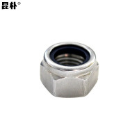 昆朴 DIN982 304不锈钢六角防松尼龙锁紧螺母 A2-70 M4 个