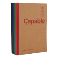 晨光(M&G) 雅致办公 牛皮封面无线装订本 APYJQ550 A5 (混色) 40页/本 10本/封