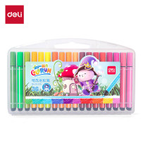 得力 (deli) 70723_36色卡通粗三角杆水彩笔(混)