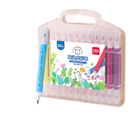 得力7067 水彩笔(粉)24支/盒