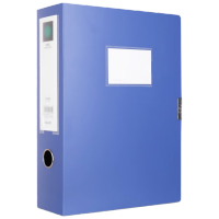 得力5604 档案盒75mmA4文件盒(蓝色)6只装