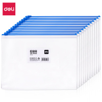 得力5526拉链袋A4(混)12只/包