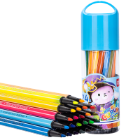 得力6954水彩笔(蓝)24色/筒