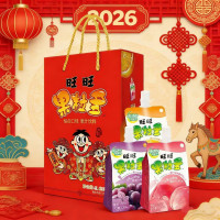 旺旺 果粒多果汁饮料 葡萄味 蜜桃味 橙子味 年货节礼盒装 300ml*10包