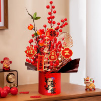 新年装饰福桶春节过年装饰马年摆件