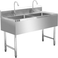 圣托(Shentop)商用水池双星洗碗池不锈钢餐厅双槽洗菜盆带水龙头厨房水槽洗碗盆 STTC-BB12D