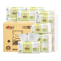 心相印婴儿柔肤100抽三层(电商24包)塑装面巾纸(绿色)DT2100