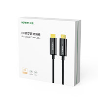 绿联HDMI2.1版光纤线8K60Hz发烧级高清视频线家庭影院工程装修布线电脑机顶盒接电视显示器投影仪25米60312