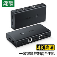 绿联KVM切换器HDMI2.0切屏器2进1出4K60Hz高清USB打印机共享器两台电脑共享显示器2.0版本50744