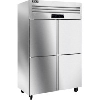 圣托(shentop)不锈钢厨房冷藏柜商用 冷藏冷冻双温立式冷柜 四门冰柜商用大容量冰箱 STLN-GS24