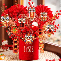 企采严选 新年装饰福桶摆件春节装饰2026马年过年乔迁氛围布置新年拍照道具