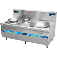 圣托(shentop)凹型商用电磁炉 大功率电炉灶 酒店食堂饭店电灶台 小炒加大炒组合灶 STC-G2200