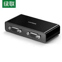 绿联 VGA分配器一进二出笔记本电脑投影仪显示器分屏器一分二 1080P高清视频转换器同屏共享器80190