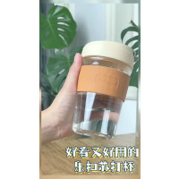 乐扣乐扣(LOCK&LOCK)苏打杯咖啡杯手持玻璃杯男女学生随手水杯子460ML灰色LLG965