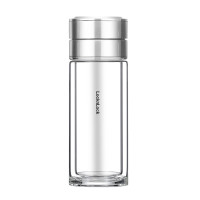 乐扣乐扣(locknlock) 茶水分离双层玻璃泡茶杯男士家用高颜值车载商务高硼硅水杯子 LLG6012粉色 250ml