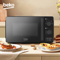 倍科 微波炉BM20M-W6 20升 大平板底盘 易清洁内胆 旋钮操控 精准控温 五档火力