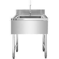 圣托(Shentop)商用水池单星洗碗池 不锈钢餐厅单槽洗菜盆 带水龙头厨房水槽洗碗盆STTC-BB07D