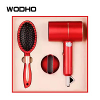万德霍东方红套装 椭圆梳+吹风机 WDH-G0220221