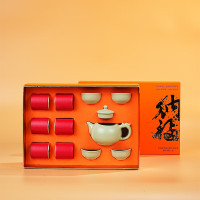 素言茶坊~国粹哥窑1壶4杯大红袍48克