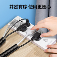 绿联包线管束线管 1.5米 直径25mm 电线收纳固定整理绕线器保护套 电脑汽车电源理线器 30818