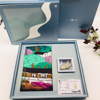 丝语棠 亭亭玉立礼盒(1.90真丝方巾 ;2.珍珠胸针)