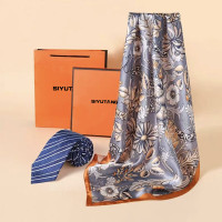 丝语棠 谦谦君子礼盒(1.真丝领带*1; 2.真丝围巾*1)