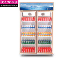 乐创(lecon)展示柜冷藏 商用便利店冰箱超市陈列冰柜饮料酒水冷柜保鲜柜双开门风冷LC-DK-JC-FL800