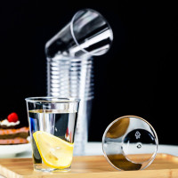 芳草地3G5426一次性杯子225ml*100只 航空杯饮水杯招待茶杯直筒硬塑饮料啤酒杯