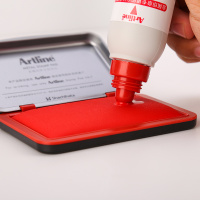 旗牌(Shachihata)Artline 金属印章印台印泥专用补充印油 40ml 红色 ESAP-40