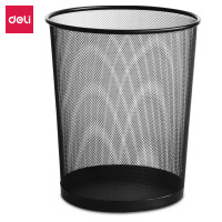 得力(deli) 金属网状垃圾桶 圆纸篓 9188 234x191x275mm