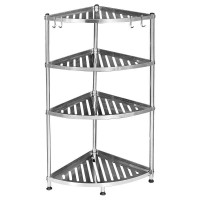 厨房卫生间三角架转角收纳置物架脸盆架落地式三层 脸盆架