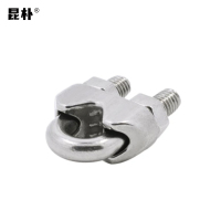 昆朴 304不锈钢钢丝绳夹头 卡头 DIN741 A2-70 M22 个