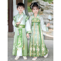 汉服男童痞帅小少爷唐装儿童国学服女童新中式古风公主裙 单位:套