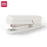 得力(deli) 可旋转订中缝订书机12号订书器 骑马钉装订机小号中号多功能 360°旋转 象牙白