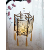 企采严选 仙鹤古风灯笼 全套成品手提宫灯旗袍汉服配饰diy传统非遗元宵节 鹤影宫灯—成品 单位:盏